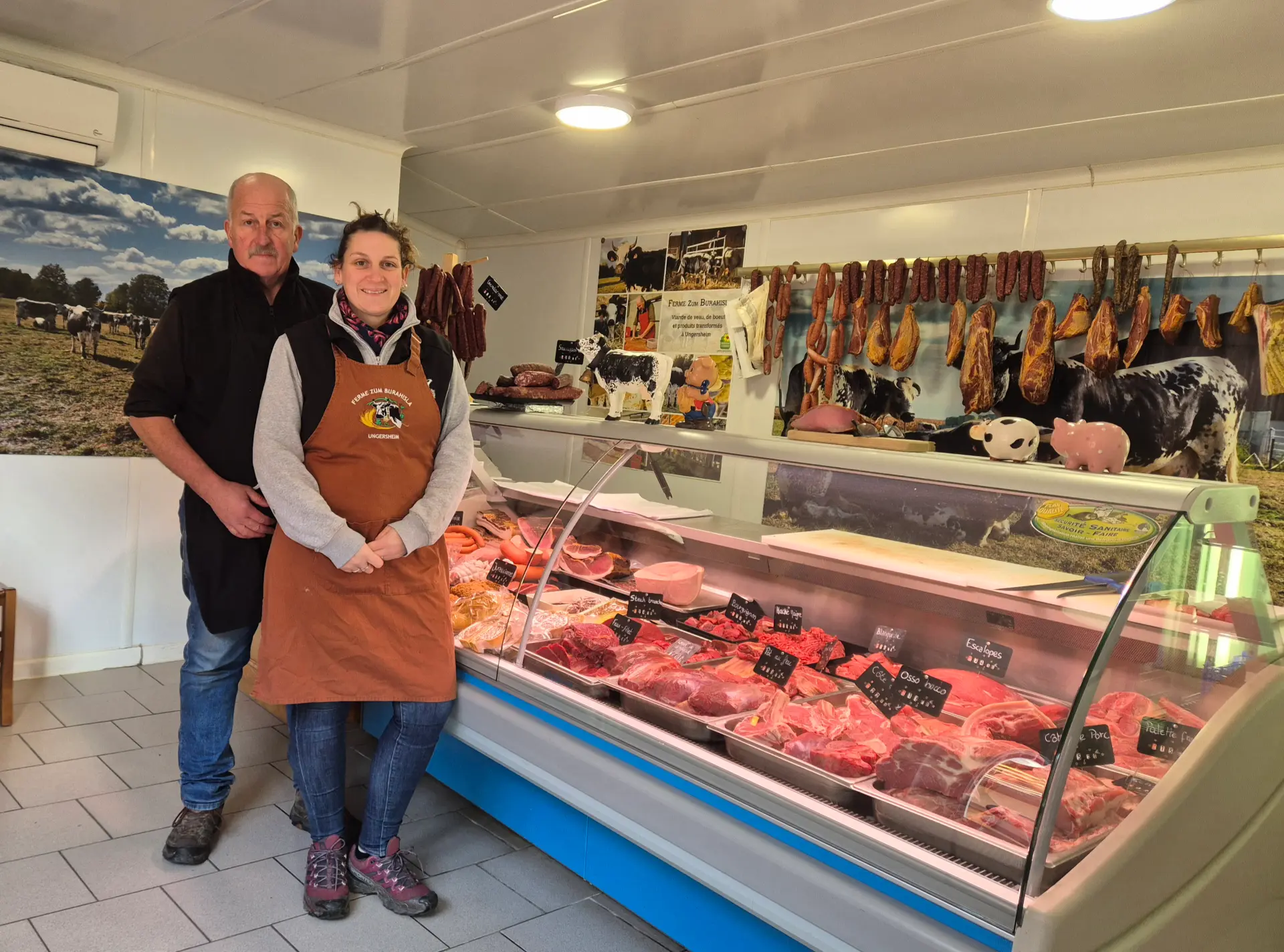 Vitrine de vente à la ferme